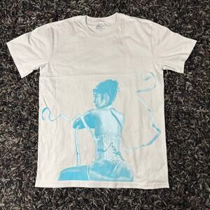 Marina T Shirt Sz L Beige Princess of Power 2025 Tour Merch Ribbon Tee NEW